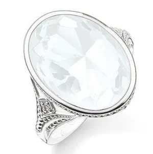 Thomas Sabo Ring Glam And Soul Purity of Lotos Milky Quartz Silver D