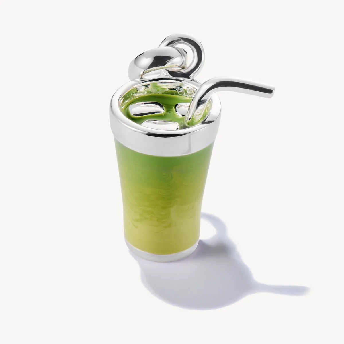 Thomas Sabo Sterling Silver and Green Enamel Matcha Latte Connect Charm
