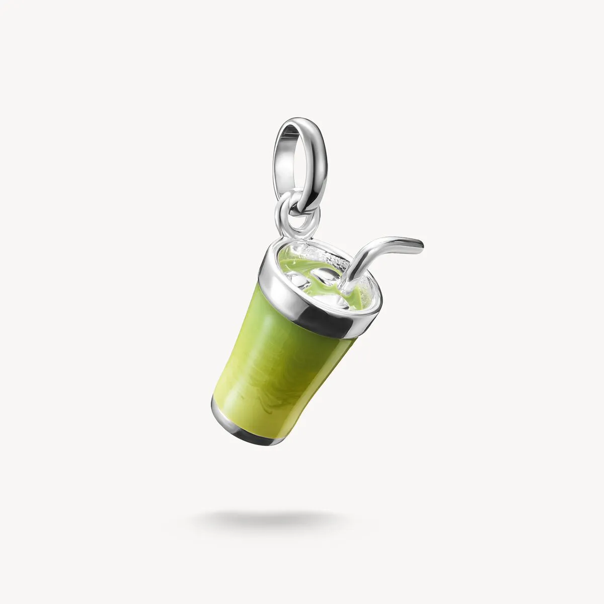 Thomas Sabo Sterling Silver and Green Enamel Matcha Latte Connect Charm