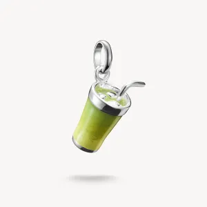 Thomas Sabo Sterling Silver and Green Enamel Matcha Latte Connect Charm