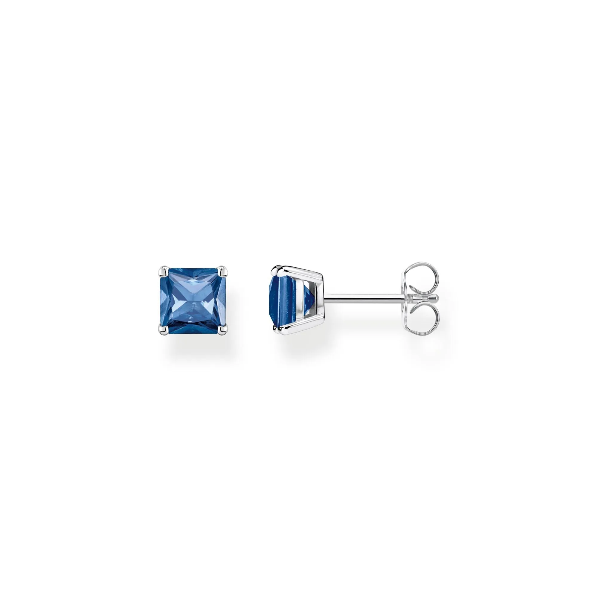 Thomas Sabo Sterling Silver Blue Stone Stud Earrings