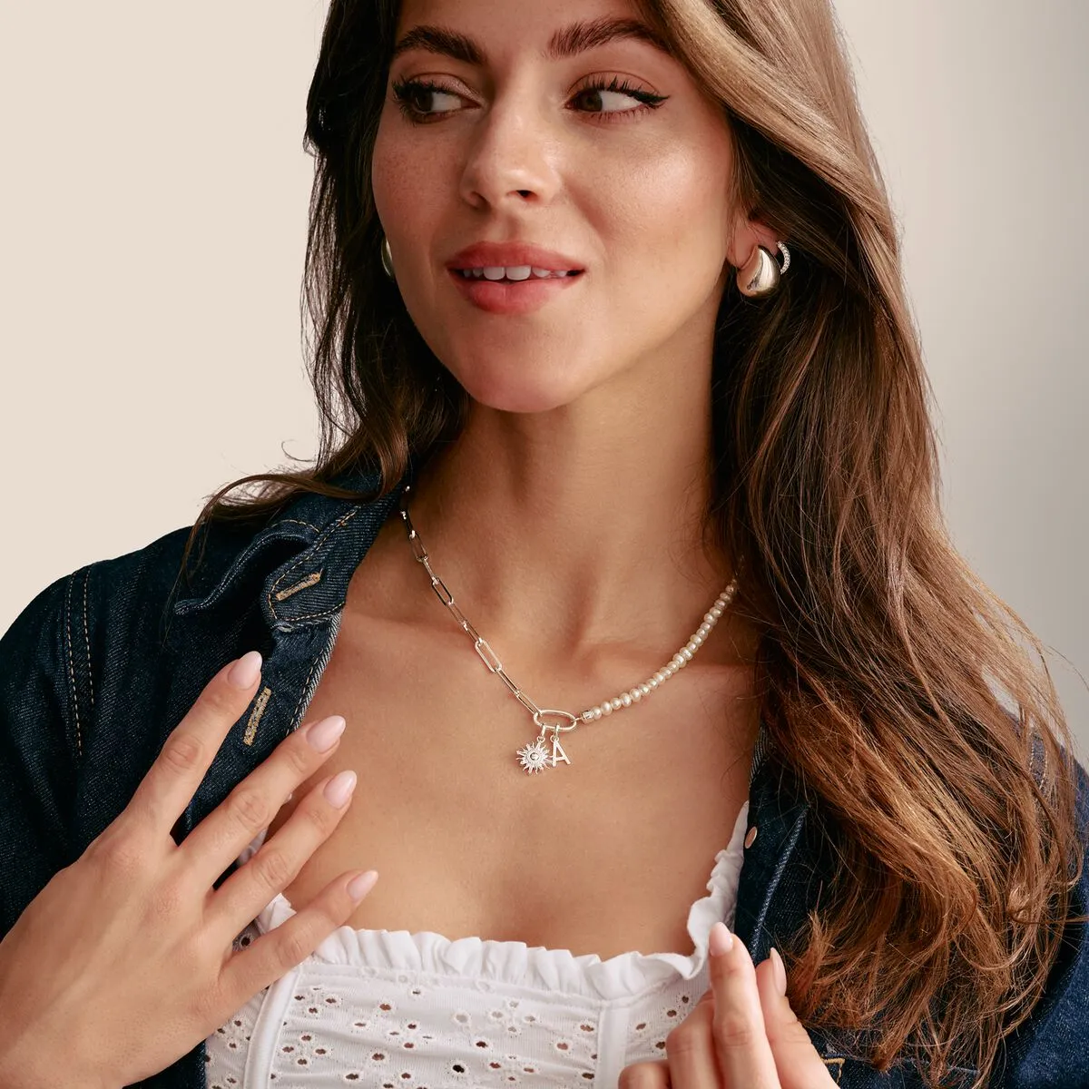 Thomas Sabo Sterling Silver Letter N Connect Charm
