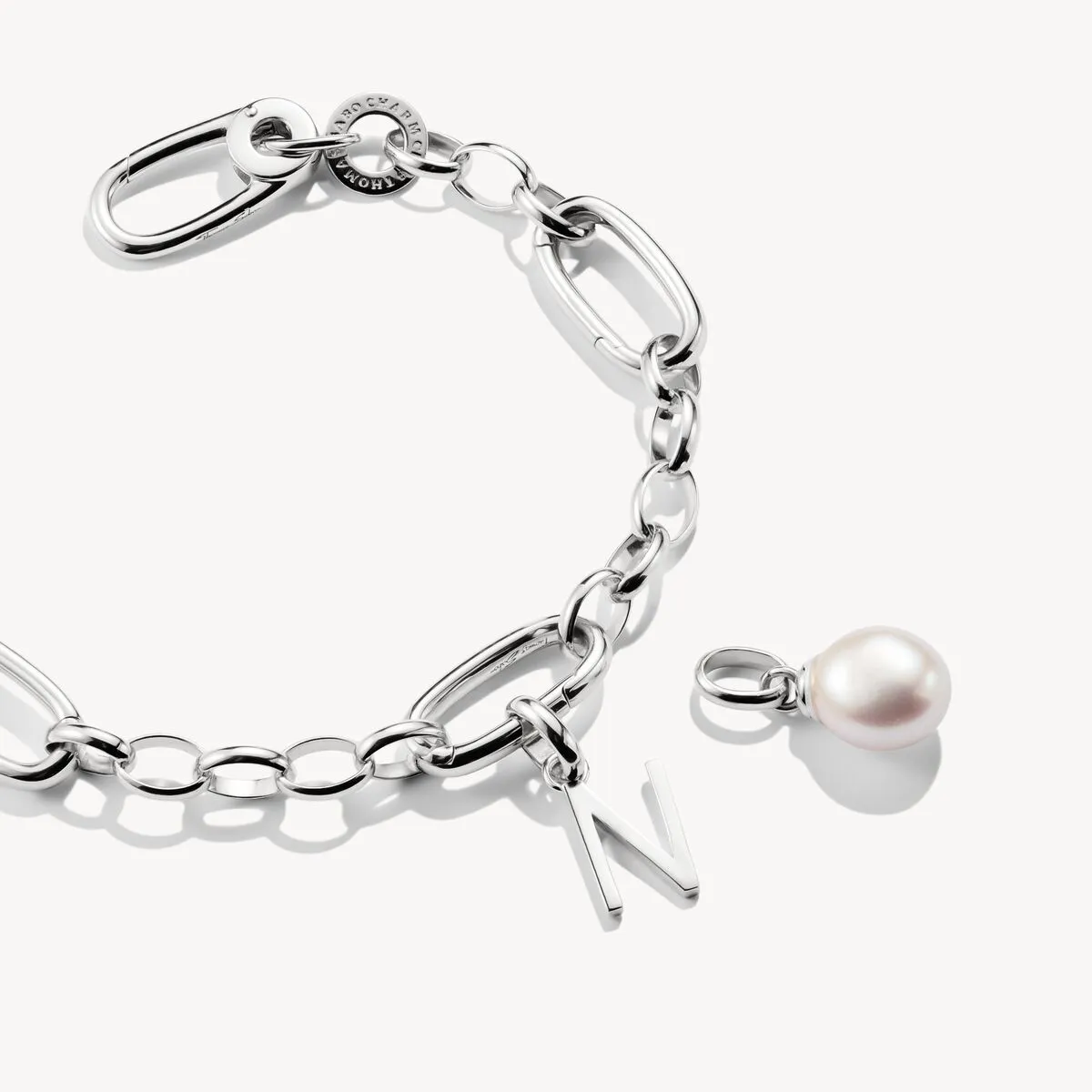 Thomas Sabo Sterling Silver Letter N Connect Charm