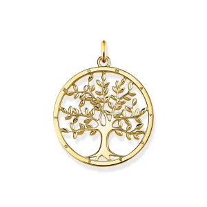 Thomas Sabo Sterling Silver Yellow Gold Plated Tree Of Love Pendant