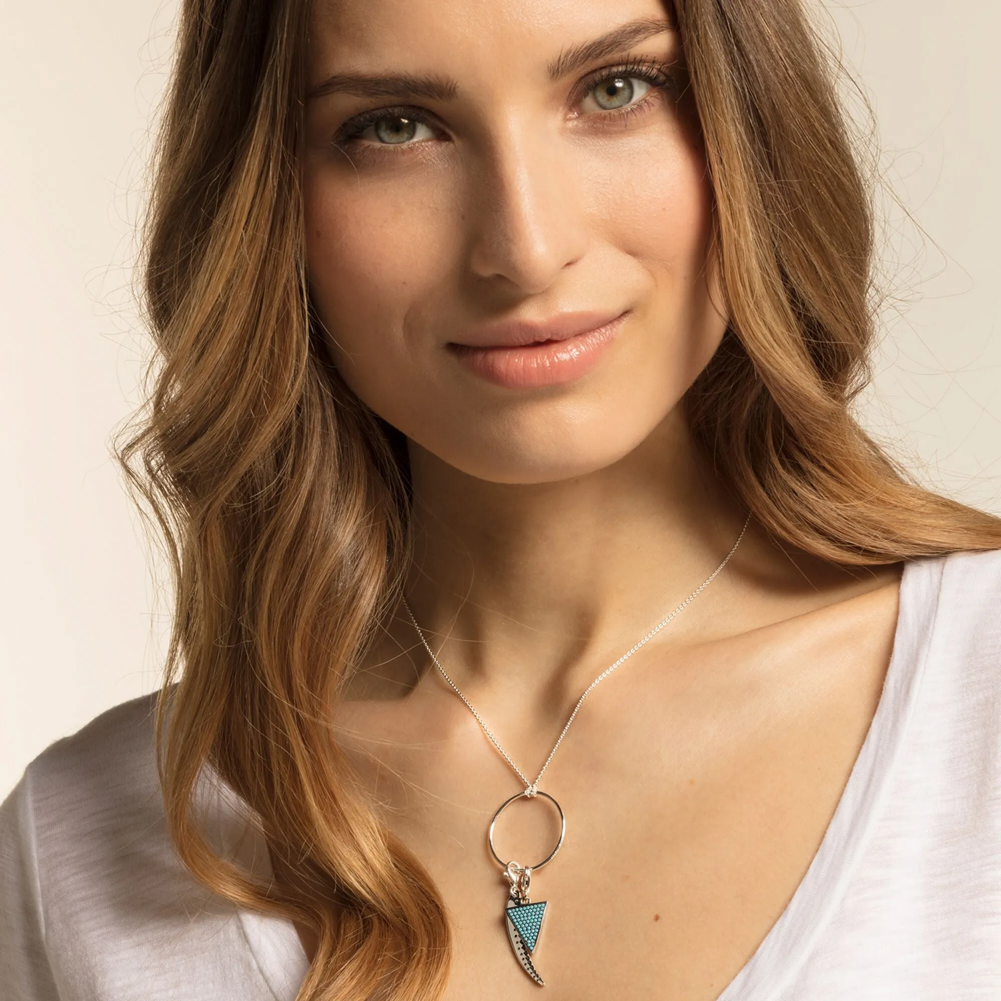 Thomas Sabo Turquoise Triangle Pendant Charm