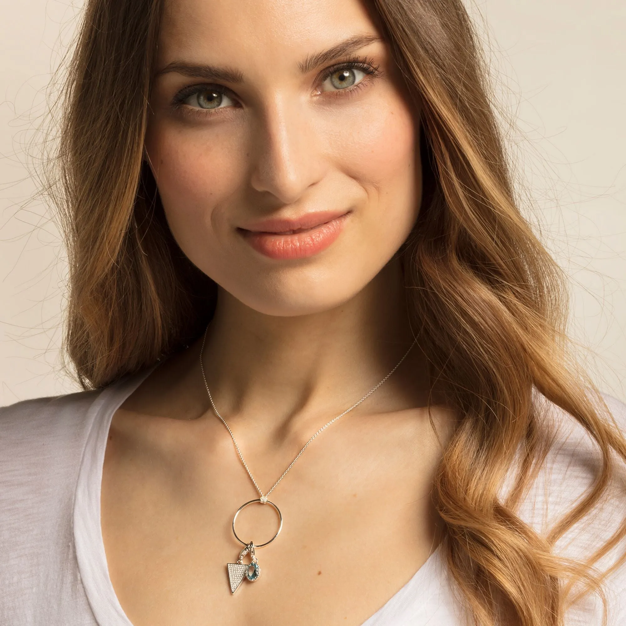 Thomas Sabo White Triangle Pendant Charm