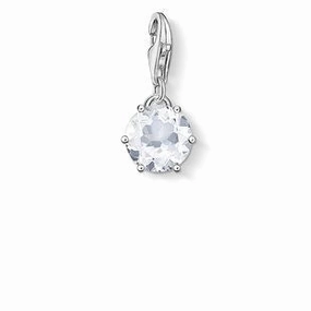 Thomas Sabo Charm Club Rock Crystal April Birthstone Charm D
