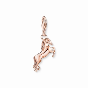 Thomas Sabo Charm Club Rose Gold Plated Sterling Silver Horse Charm D