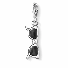 Thomas Sabo Charm Club Sterling Silver Black Enamel Sunglasses Charm