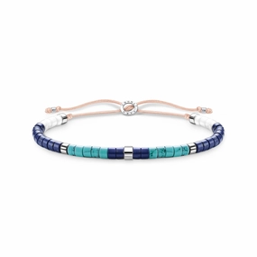 Thomas Sabo Charm Club Sterling Silver Blue Stones Bracelet