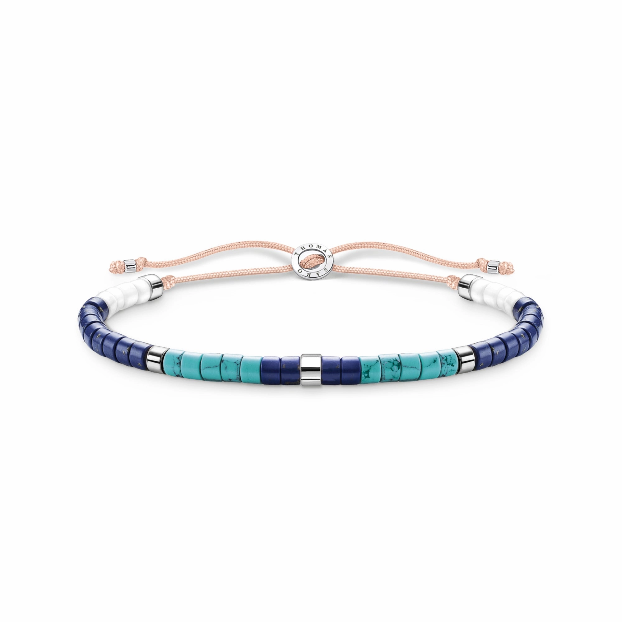 Thomas Sabo Charm Club Sterling Silver Blue Stones Bracelet