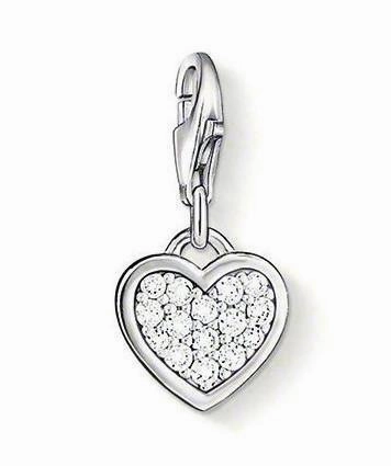 Thomas Sabo Charm Club Sterling Silver Cubic Zirconia Heart Charm