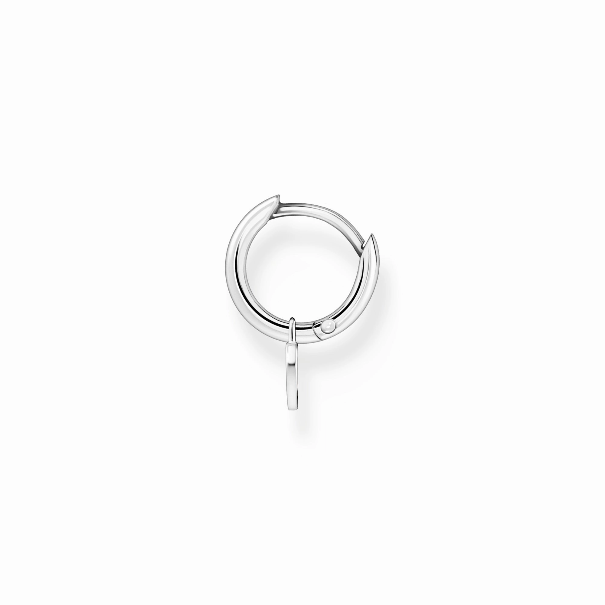 Thomas Sabo Charm Club Sterling Silver Heart Pendant Single Hoop Earring