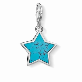 Thomas Sabo Charm Club Sterling Silver Turquoise Star Charm D