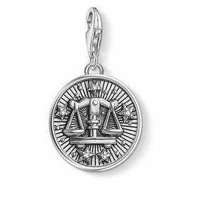 Thomas Sabo Charm Club Sterling Silver Zirconia Libra Zodiac Charm