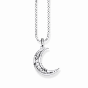 Thomas Sabo Glam & Soul Sterling Silver Royalty Moon Necklace D