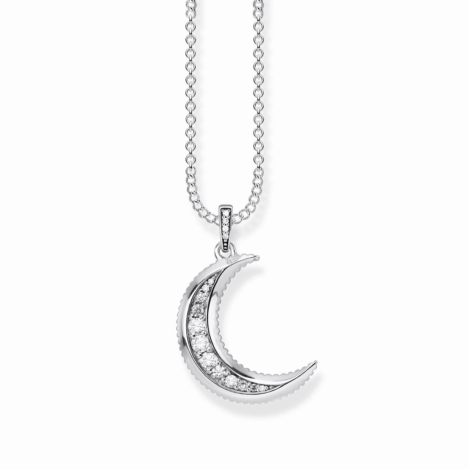 Thomas Sabo Glam & Soul Sterling Silver Royalty Moon Necklace D