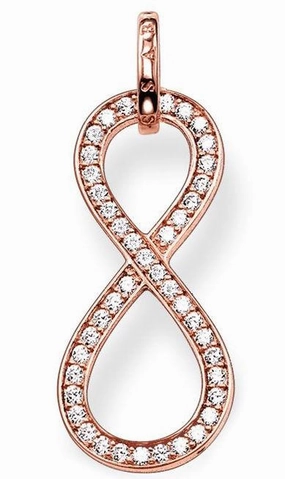 Thomas Sabo Glam And Soul Rose Gold White Zirconia Eternity Of Love Pendant D