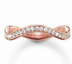 Thomas Sabo Glam And Soul Rose Gold White Zirconia Eternity Ring D