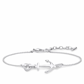 Thomas Sabo Glam And Soul Sterling Silver Anchor With Heart Bracelet