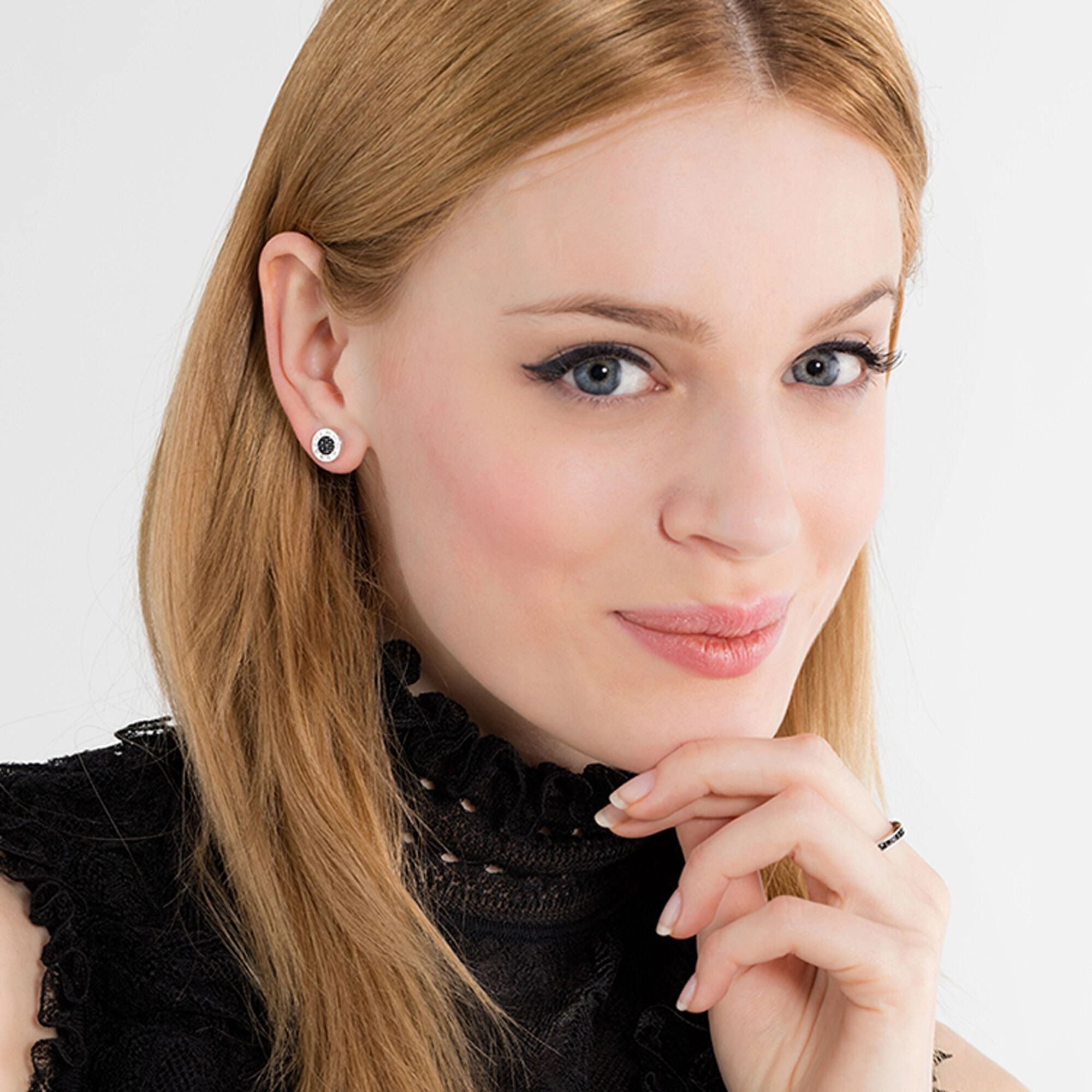 Thomas Sabo Glam And Soul Sterling Silver Black Zirconia Classic Stud Earrings