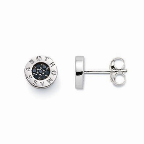 Thomas Sabo Glam And Soul Sterling Silver Black Zirconia Classic Stud Earrings