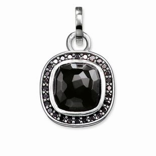 Thomas Sabo Glam And Soul Sterling Silver Onyx Black Cosmo Pendant