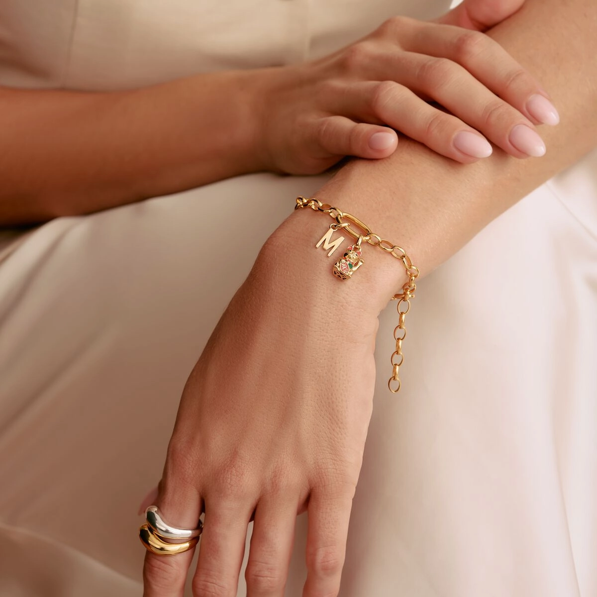 Thomas Sabo Gold Plated Letter U Connect Charm