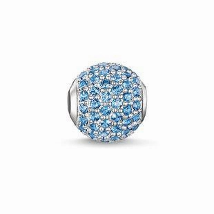 Thomas Sabo Karma Beads Sterling Silver Light Blue Zirconia Ocean Drive Charm D