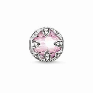 Thomas Sabo Karma Beads Sterling Silver Pink Corundum Lotus Charm D