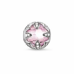 Thomas Sabo Karma Beads Sterling Silver Pink Corundum Lotus Charm D