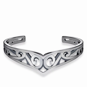 Thomas Sabo Rebel At Heart Sterling Silver Maori Bangle Medium