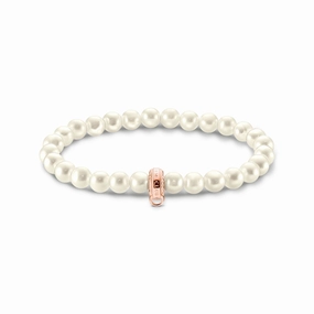 Thomas Sabo Rose Gold Sterling Silver Pearl Bracelet D