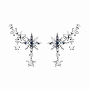 Thomas Sabo Royalty Sterling Silver Star Climber Earrings