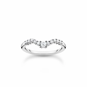 Thomas Sabo Sterling Silver White Stones Ring D