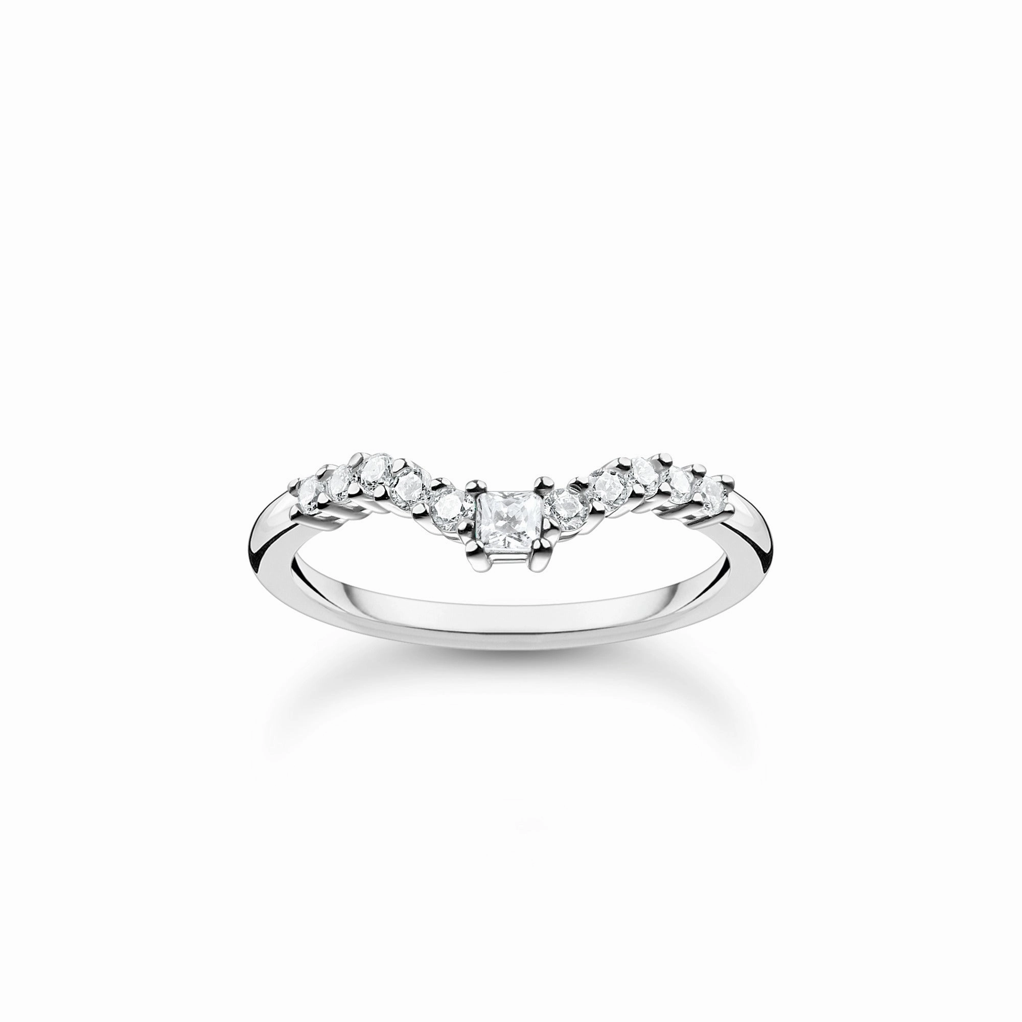 Thomas Sabo Sterling Silver White Stones Ring D
