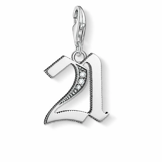 Thomas Sabo Sterling Silver White Zirconia 21 Charm D