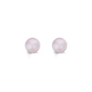 Ti Sento Earrings Silver And Pink Catseye Ball Stud
