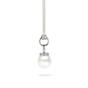 Ti Sento Pendant Silver With White Pearl And White Cubic Zirconia Bead