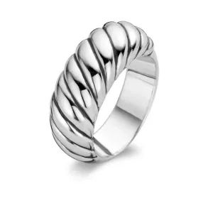 Ti Sento Ring Silver Rope Twist