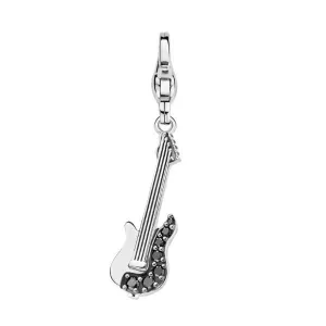 Ti Sento Sterling Silver Black Zirconia Glam Rock Charm D