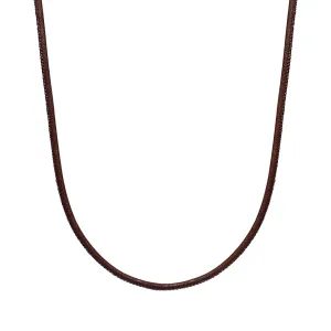 Ti Sento Sterling Silver Brown Leather Necklace 90cm D