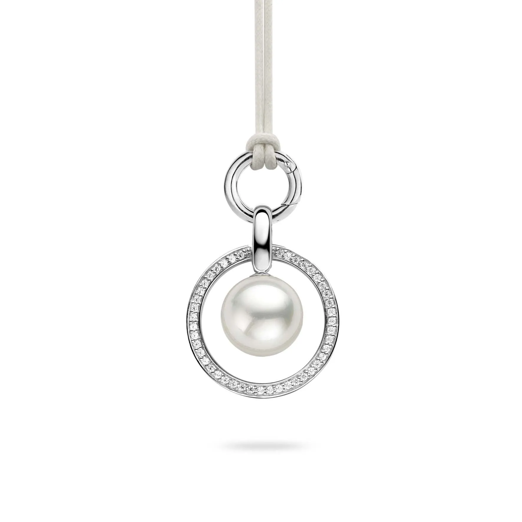 Ti Sento Sterling Silver Cubic Zirconia Pearl Pendant D