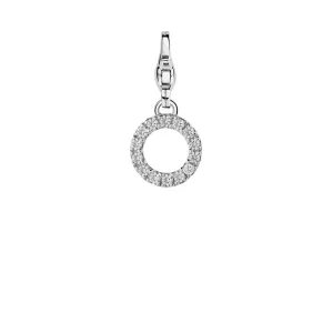 Ti Sento Sterling Silver Cubic Zirconia Round Glitter Charm D