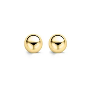 Ti Sento Sterling Silver Yellow Gold Ball Stud Earrings D