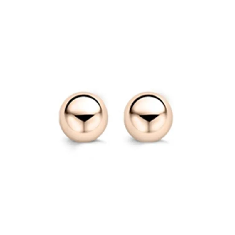 Ti Sento Sterling Silver Yellow Gold Ball Stud Earrings D