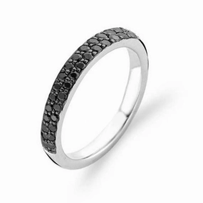Ti Sento Ring Pave Black