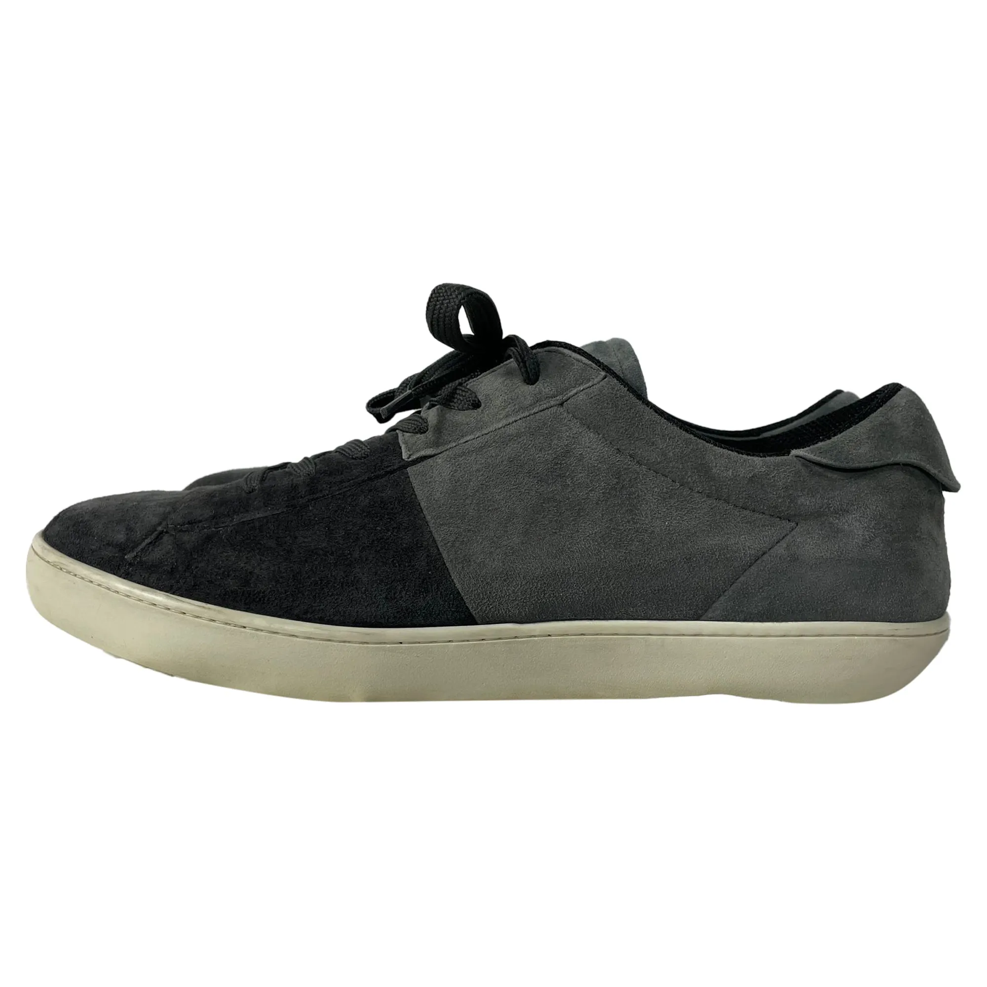 Tod's  Allacciato Color-Block Lace-Up Sneakers in Black and Grey Suede