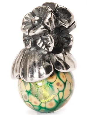 Trollbeads Bead Forget Me Not with Bud Silver