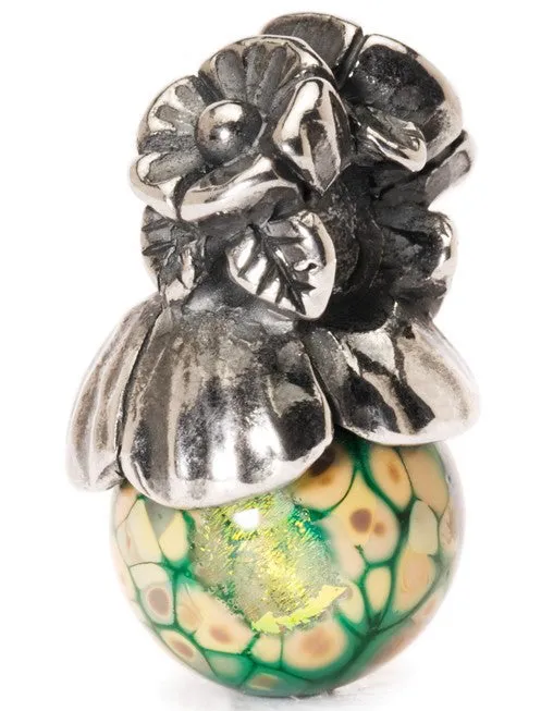 Trollbeads Bead Forget Me Not with Bud Silver